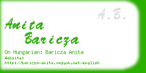 anita baricza business card